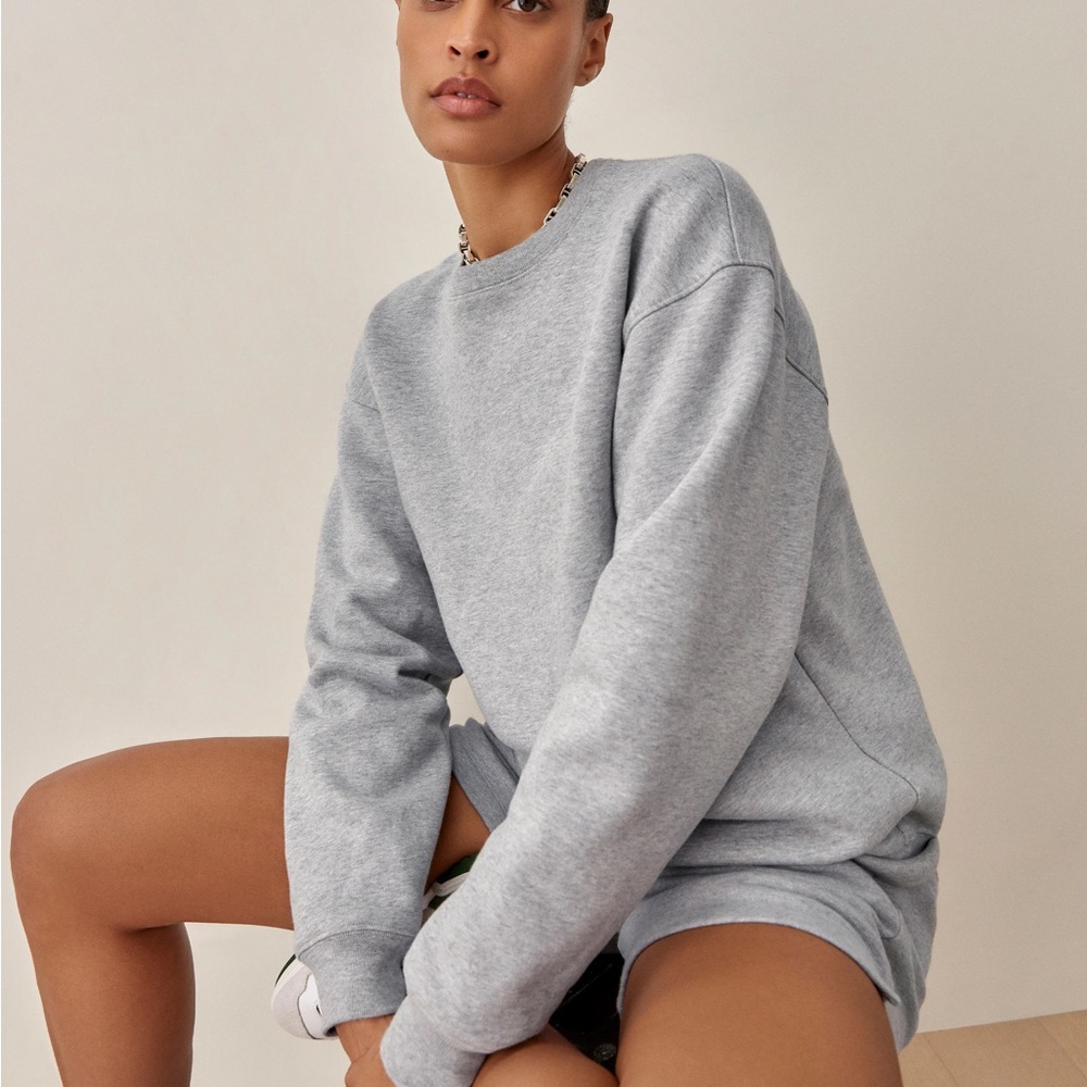 Reformation Gray Crewneck Sweatshirt